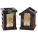 Suport creioane rustic, din lemn cu decoratii scoici
